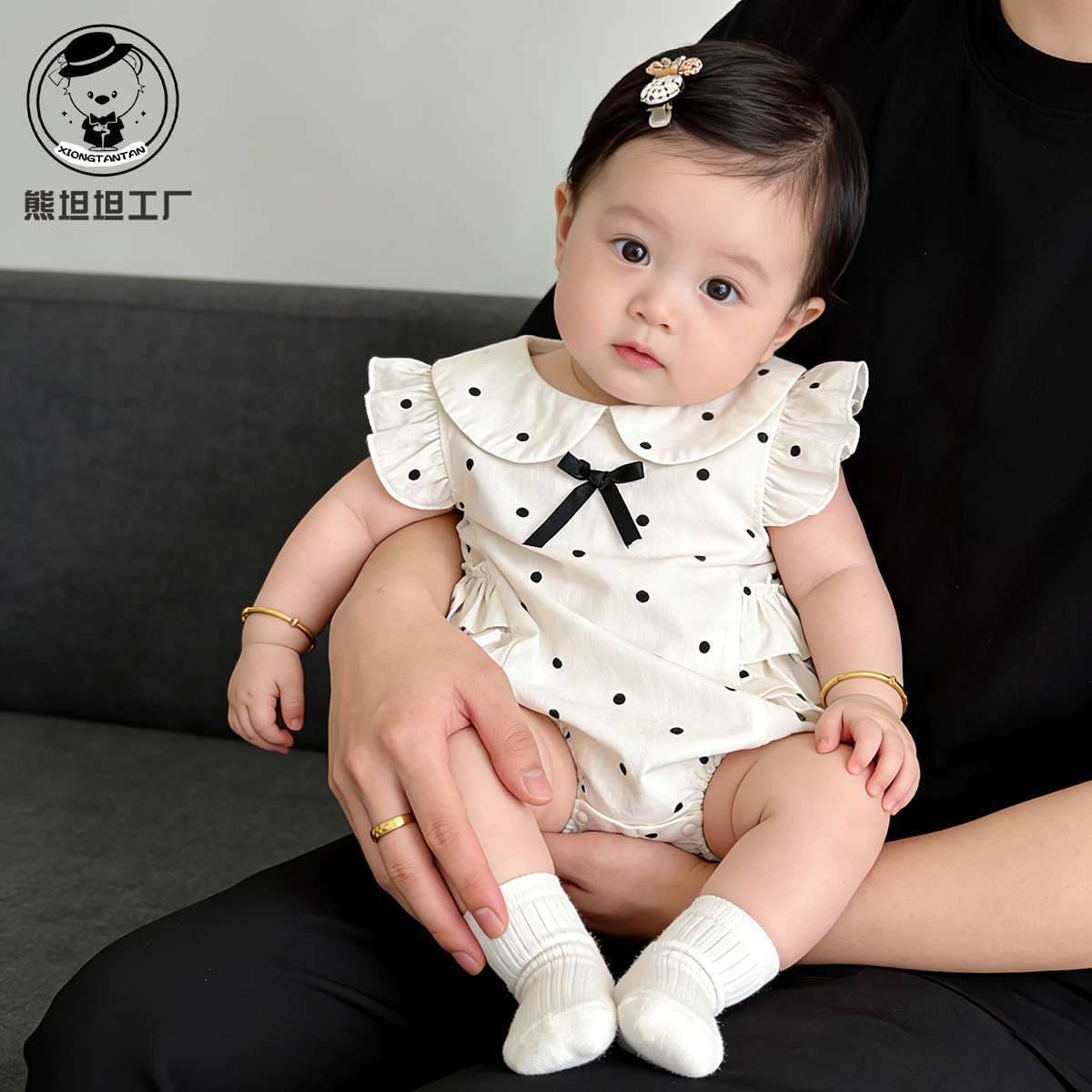 Baby summer baby clothes newborn clothes baby girl cute jumpsuit full moon hundred days princess harem summer clothes