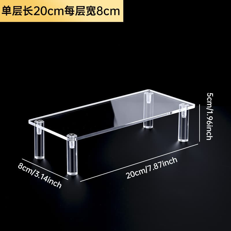 Cross-border acrylic display stand, transparent figurine shelf, blind box tiered shelf, perfume and cosmetics storage organizer, customizable