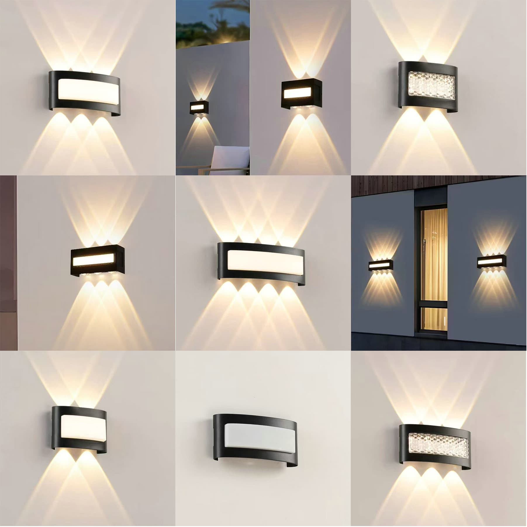 LED Outdoor Waterproof Wall Light for Exterior Walls, Up and Down Lighting, Factory Wholesale for Villas and Courtyards