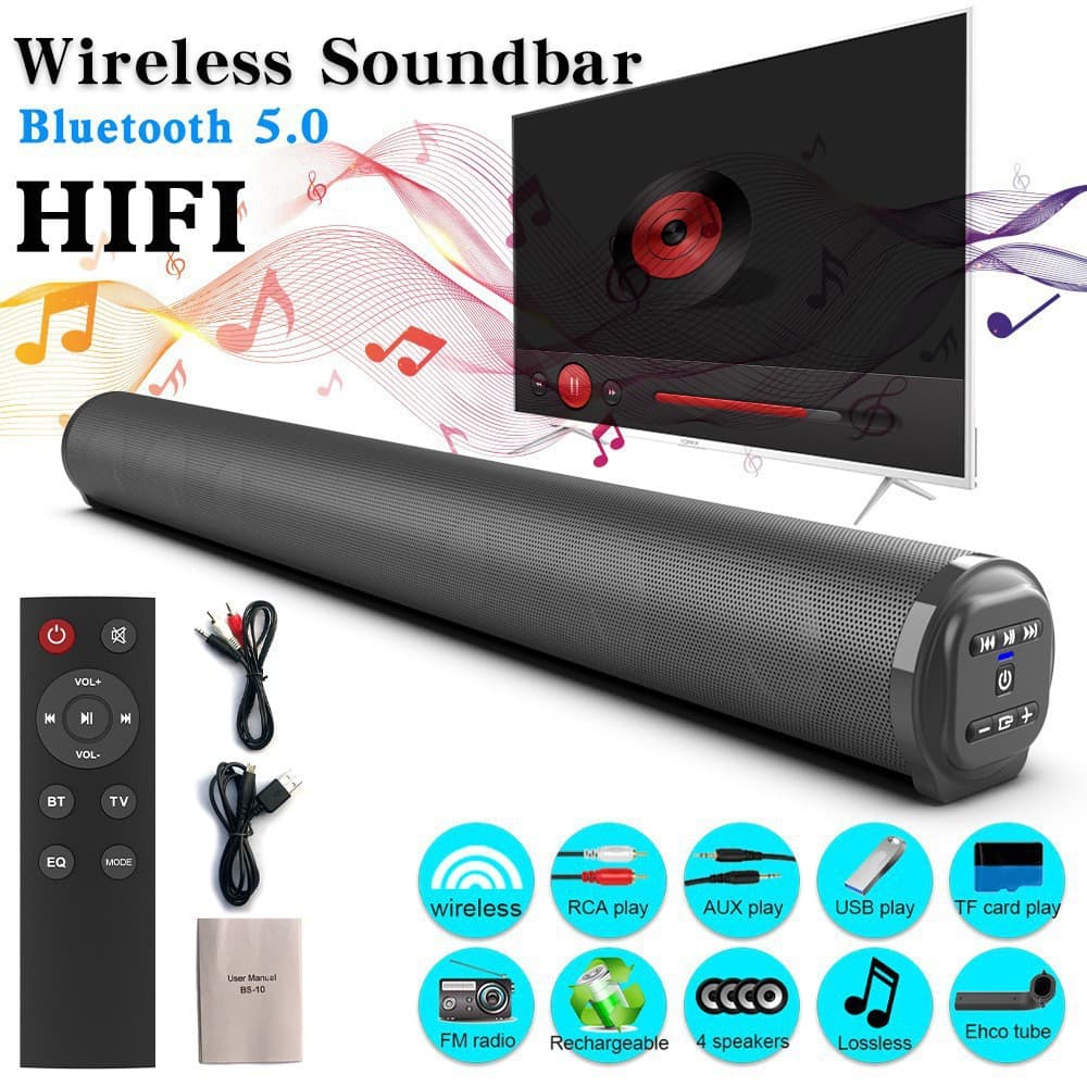 Bs10 Long Soundmaster 5.0 Bluetooth Speaker Subwoofer Wireless Remote Control RCA Large Speaker
