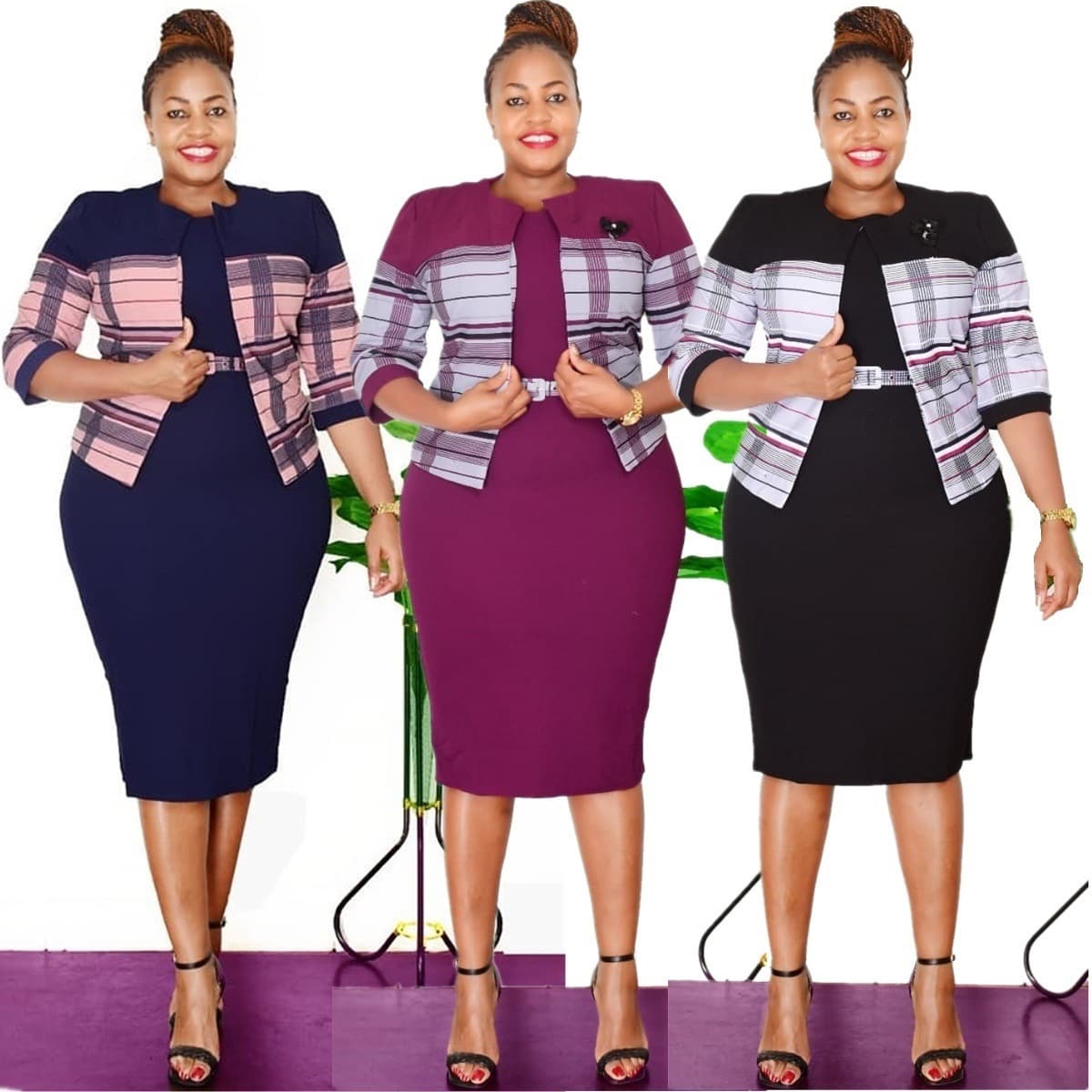 Plus Size Women's Outerwear Dress Two-Piece Set Autumn New Style African Large Size Cross-Border Fashion JX514