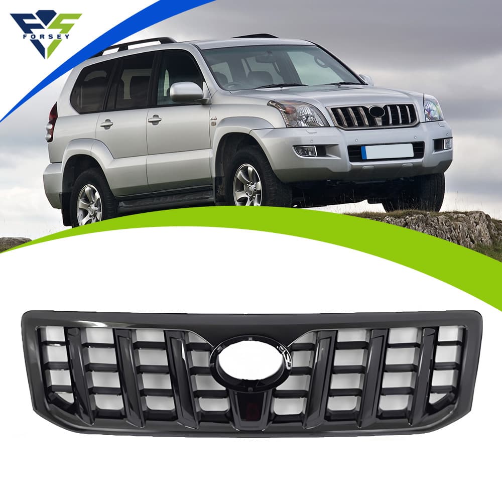 Suitable for Prado Fj120 2003-2009 Front Face Modification Grille with Black Paint Finish