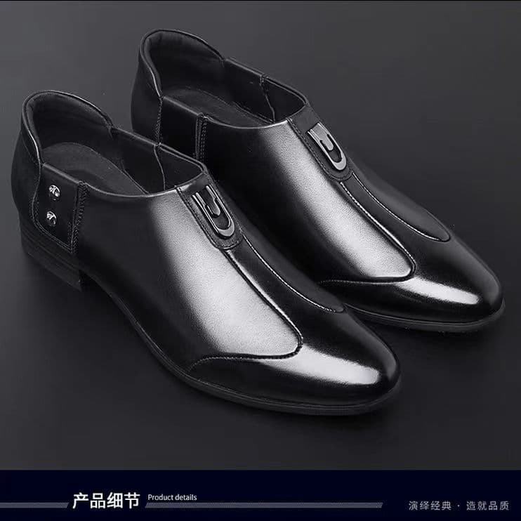 Men's Leather Shoes Soft Leather Soft Sole Business Casual Work Shoes for Office Security Guard Dad Shoes Wholesale Drop Shipping