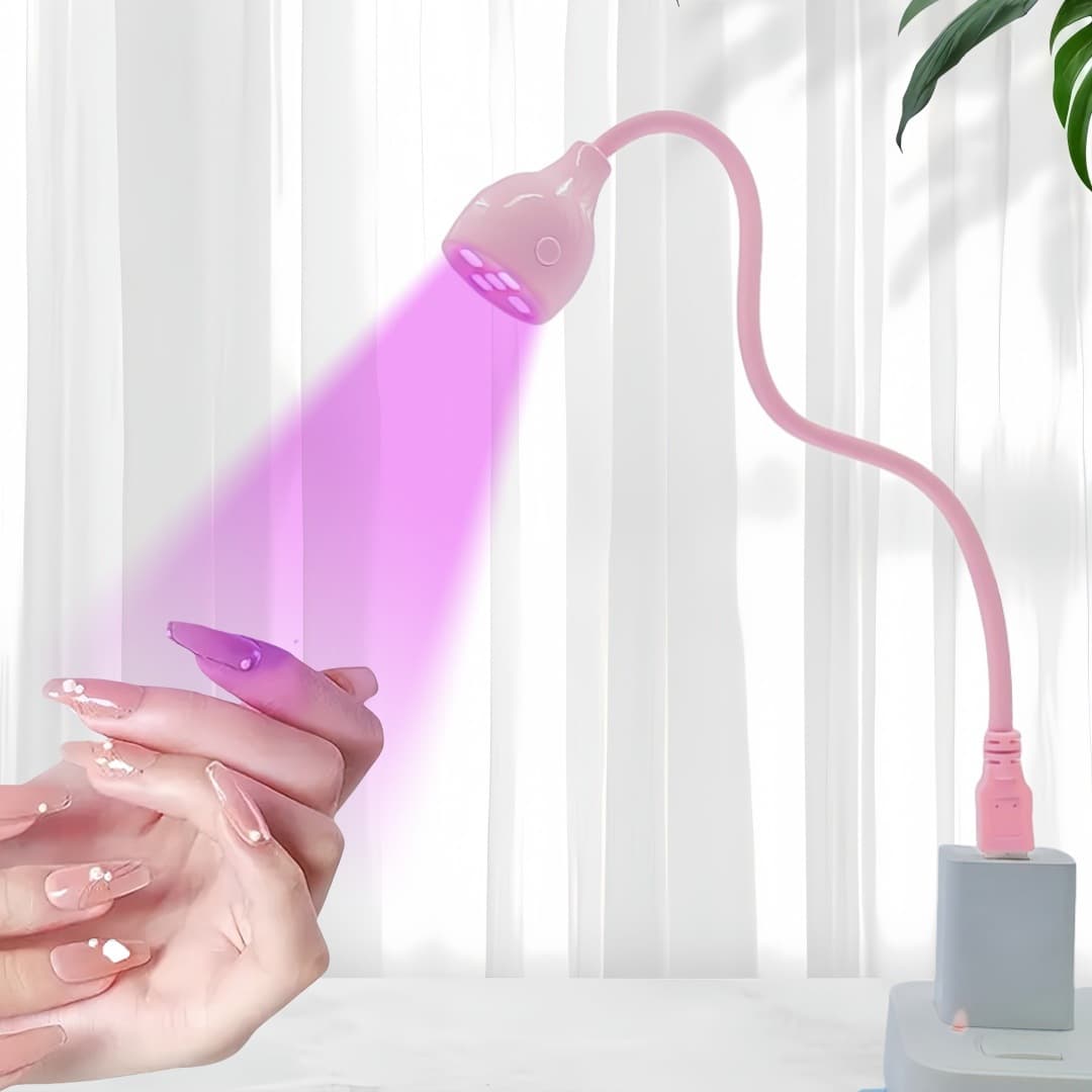 Cross-Border Lotus Pink Light Nail Lamp USB Phototherapy Quick-Dry Portable Nail Polish Curing Lamp Non-Blackening Uv Curing Lamp