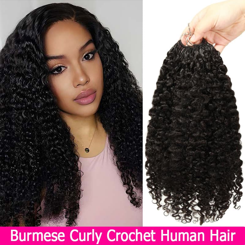 Real Human Hair Wig Crochet Braids Full Human Hair Feather Hair Extensions