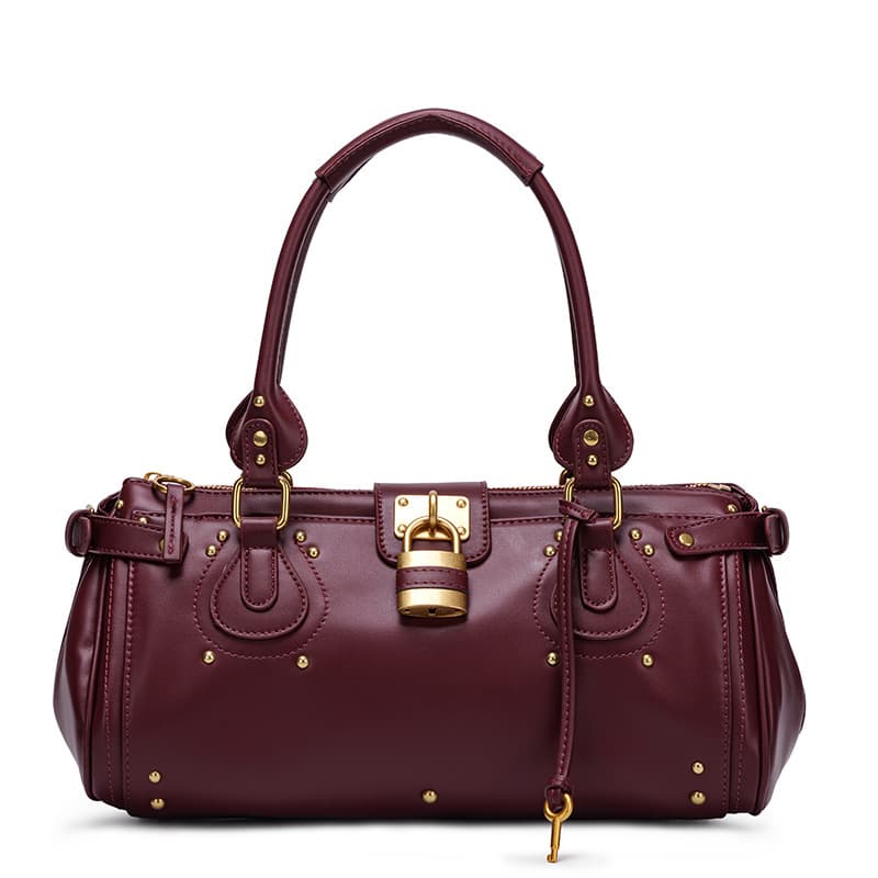 European and American cross-border second-hand handbag ins blogger millennium hot girl retro style large one-shoulder lock motorcycle bag
