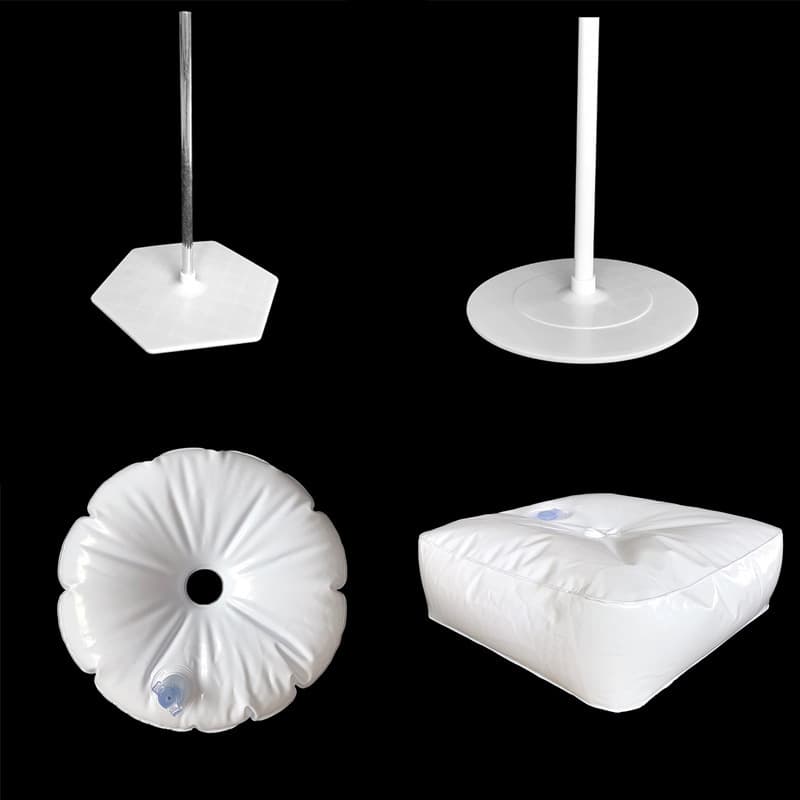 Square Water Weights, Inflatable Water Bags for Arch Bases, Festival and Party Decor, Wedding Balloon Arch Setup