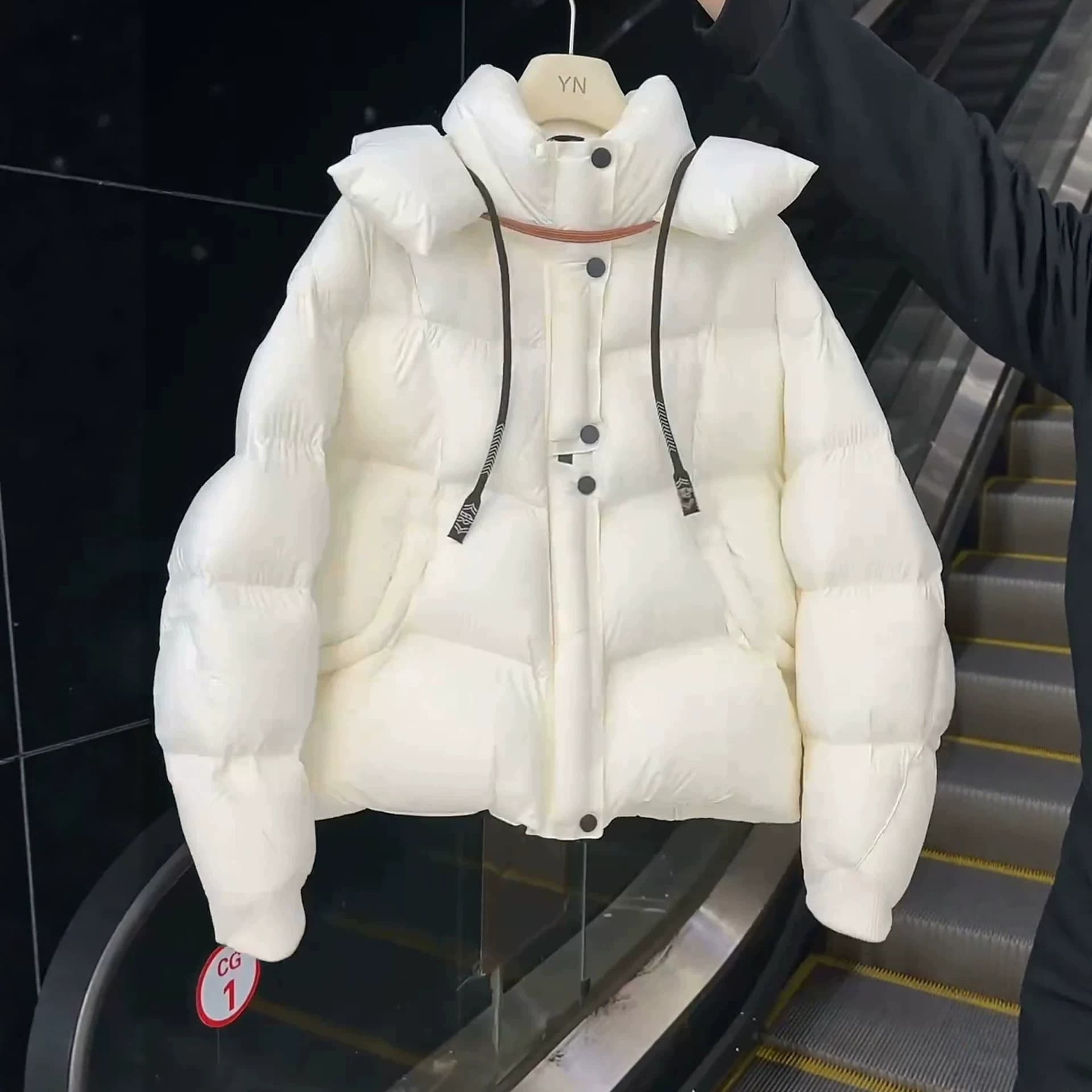 Winter New Short Padded Jacket Women Fashion Bread Coat Thickened Warm Hooded Cotton Coat Korean Loose Cotton Jacket
