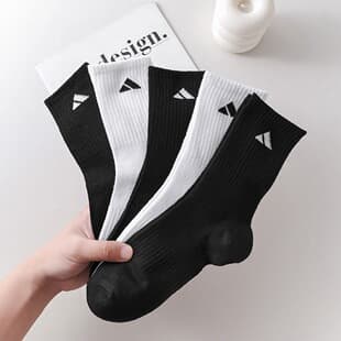Men's and Women's Mid-Calf Socks for Spring and Fall, Versatile Sports and Casual Socks, Campus Style Couple Socks