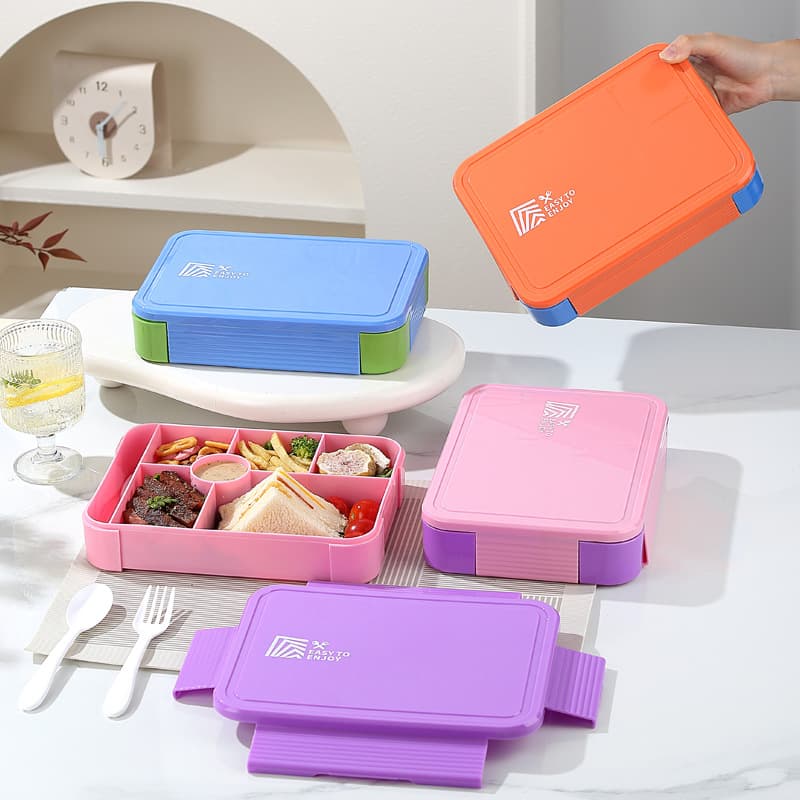 Portable Large-Capacity Sealed Lunch Box for Students Outdoor Cross-Border Home Microwave Bento Box Tableware Wholesale Set