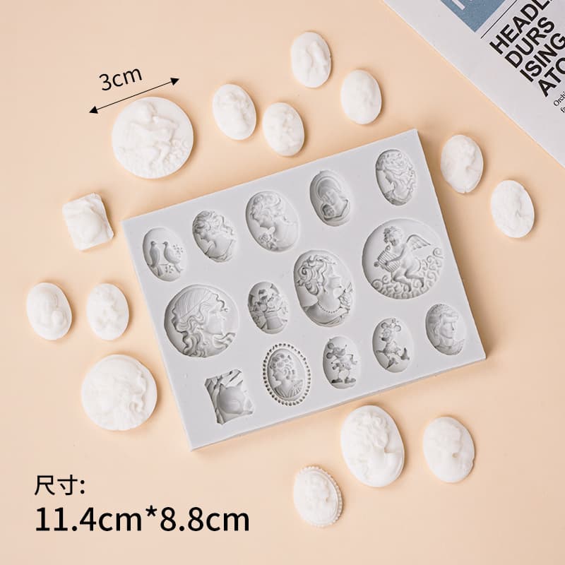 Fondant Cake Mold Chocolate Silicone Starfish Waffle Button Five-Pointed Star Heart Number English Alphabet Ice Cream