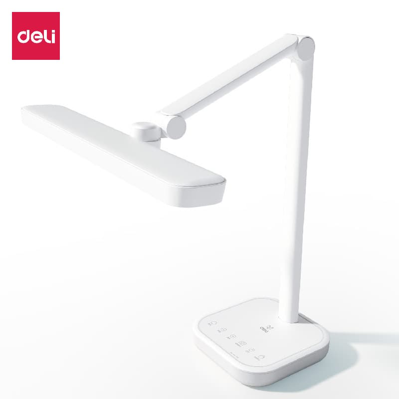 Deli LF204_LED eye protection bedside dormitory bedroom table lamp simple style student desk reading lamp