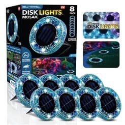 Cross-border Solar Outdoor Mosaic Disk Lights