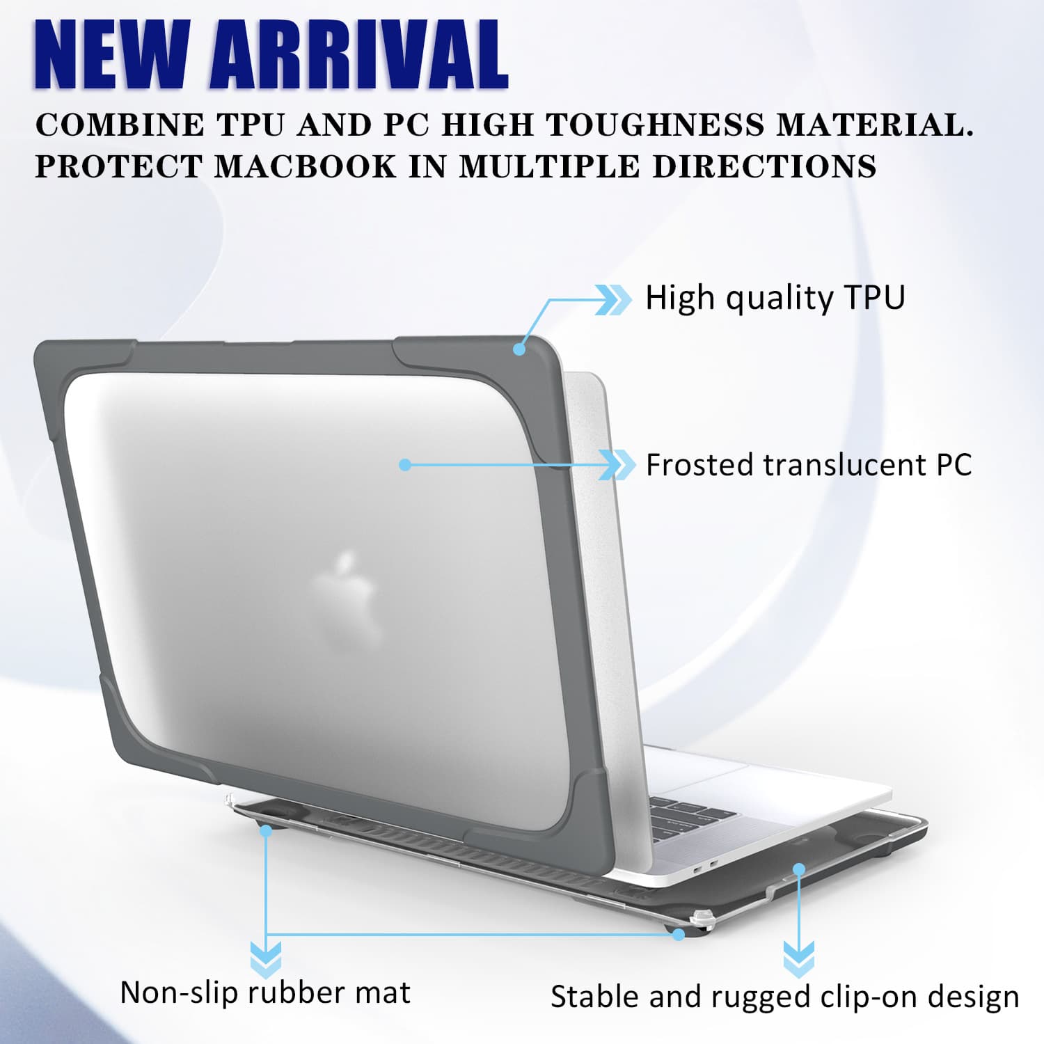 Compatible with Apple MacBook Pro 16 2019 Fold Stand A2141 TPU Protector