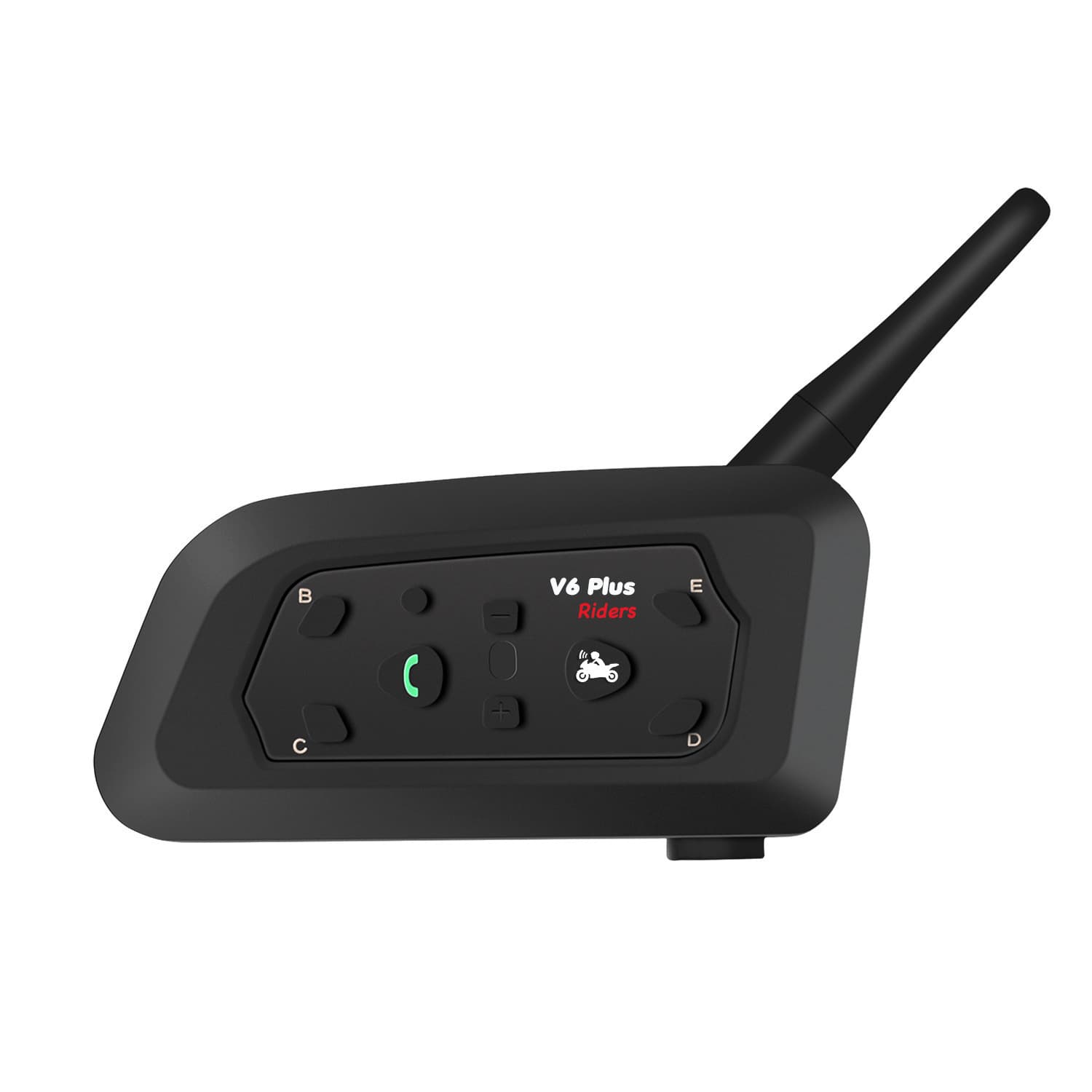 V6plus Motorcycle Helmet Bluetooth Headset Full-Duplex Intercom for Riding