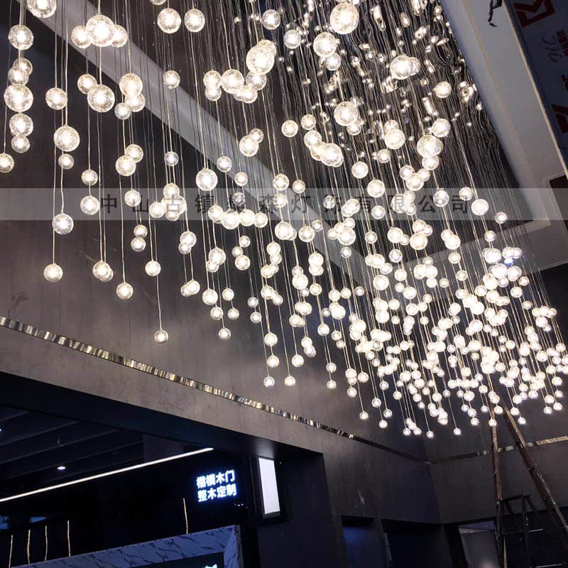 Front desk bar Yanhui Hall starry sky lamp large hotel lobby lamp sales department sand table crystal engineering creative chandelier
