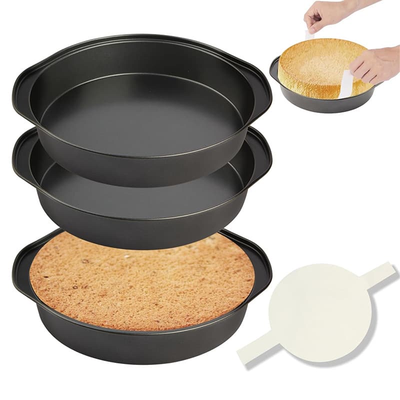 Home Non-Stick Cake Pan with Handle, Large Capacity Round Baking Mold, Pizza Pan, Cake Mold