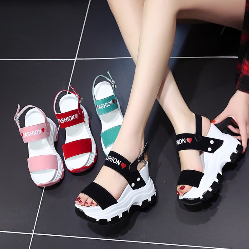2024 New Platform Sandals for Women, Fairy Style Summer Trendy Chunky Heel Open-Toe High Heel Sandals