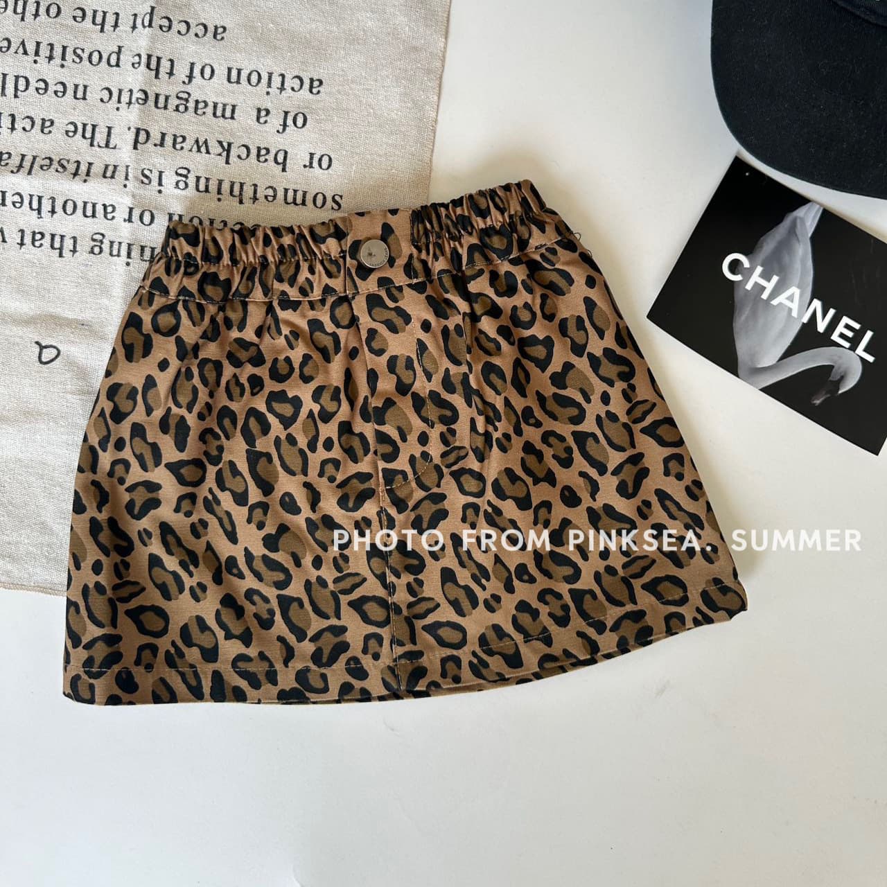 Girls Skirt Summer American Style Leopard Print Skirt Korean A-Line Skirt Children Printed Sweet Cool Short Skirt Ins