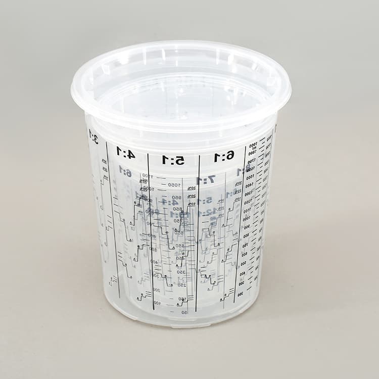 Factory Supply Disposable Transparent Cups, Sealed with Measurement Marks and Lid, Food-Grade Transparent Plastic Cups