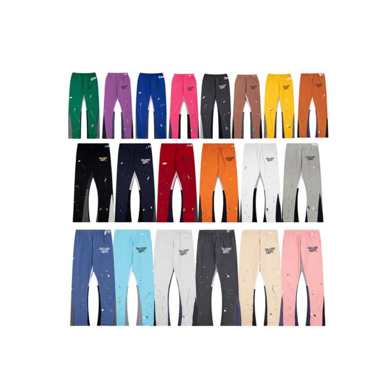 Authentic Gallery Dept Hand-Painted Splatter Drawstring High-Street Casual Sweatpants Flared Long Pants for Men