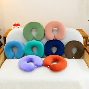 PP Cotton U-Shaped Pillow Office Nap Neck Pillow Business Trip Travel Airplane Train Travel Neck Pillow LOGO Embroidery