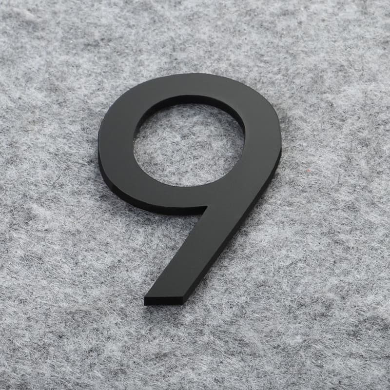 Acrylic 3D Number Stickers in Bronze Gold, Black, and White Letters for Room Number Wall Decals, Door Number Signs, and Identification Plates