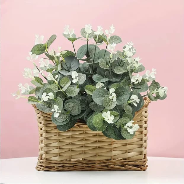 Artificial Eucalyptus Leaves for Festive Wedding Home Decoration Cross-Border Fake Flower Arrangement Accessories Factory Wholesale