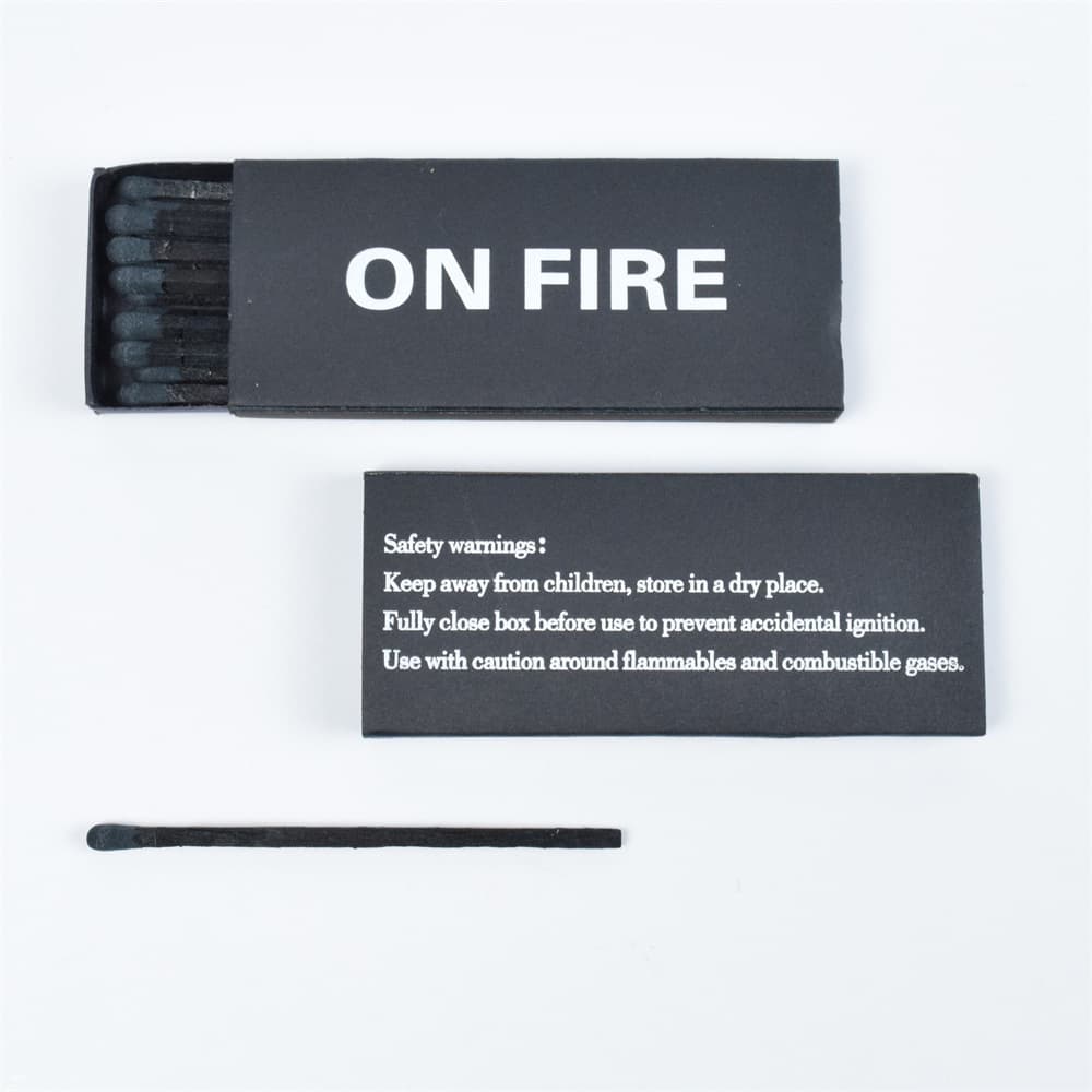 High-end Black Black Rod 7.5cm Extended Matches Premium Deluxe Matchbox Scented Match