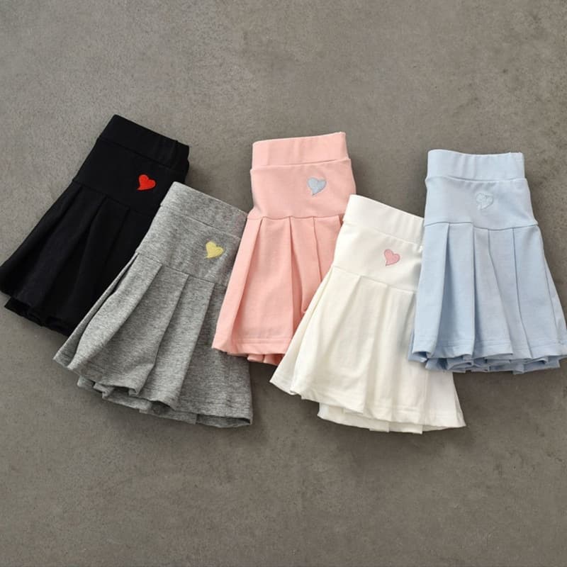 Girls' Pleated Skirt Pants with Safety Shorts Versatile Children's Anti-Exposure Half Skirt Summer for Medium and Large Children Trendy
