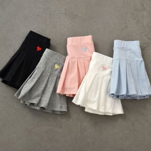 Girls Pleated Skirt Pants with Safety Shorts Versatile Anti-Exposure Half Skirt Summer Mid-Large Kids Trendy
