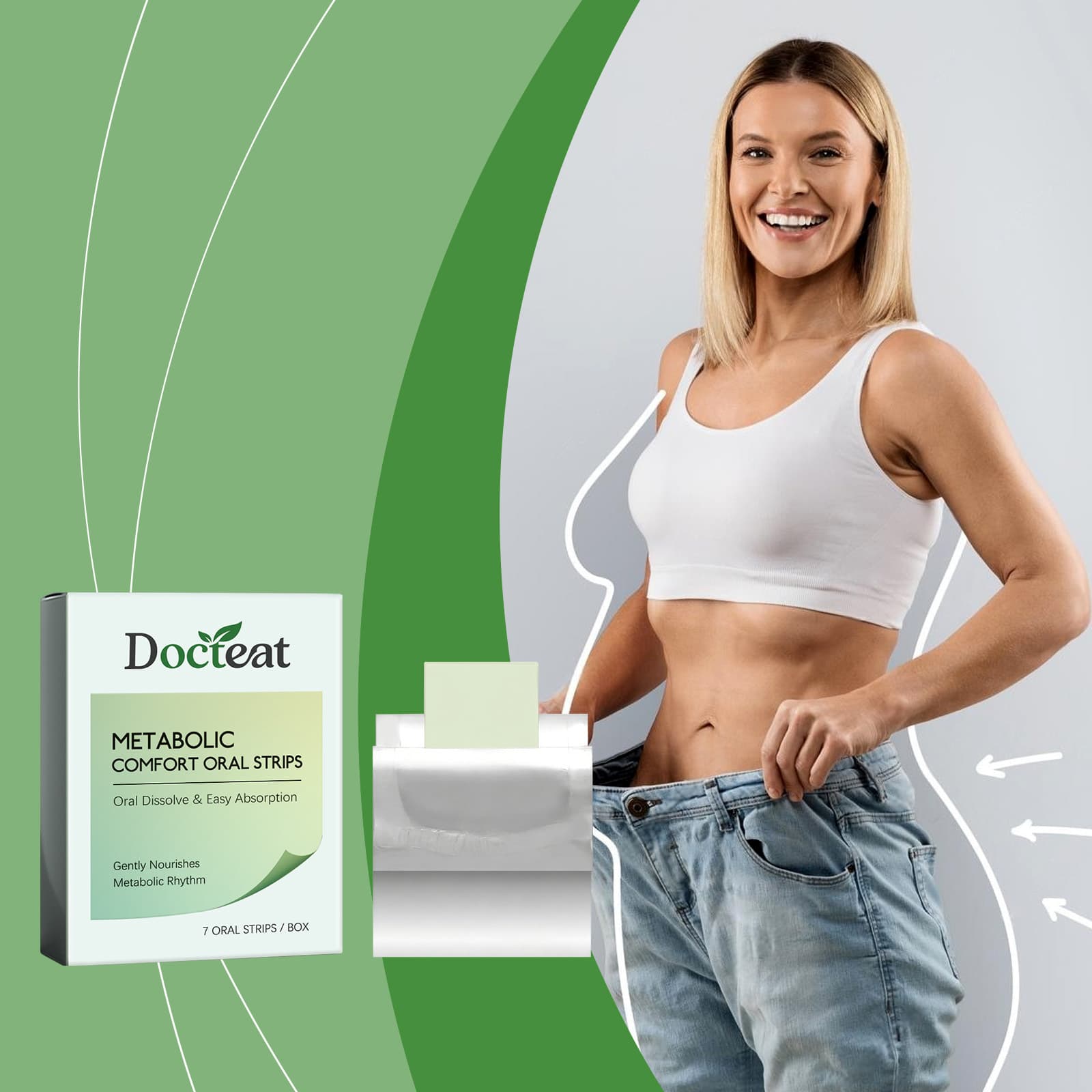 DOCTEAT Body Care Oral Dissolving Tablets Gentle Formula Supports Body Balance Comfort Intestinal Care