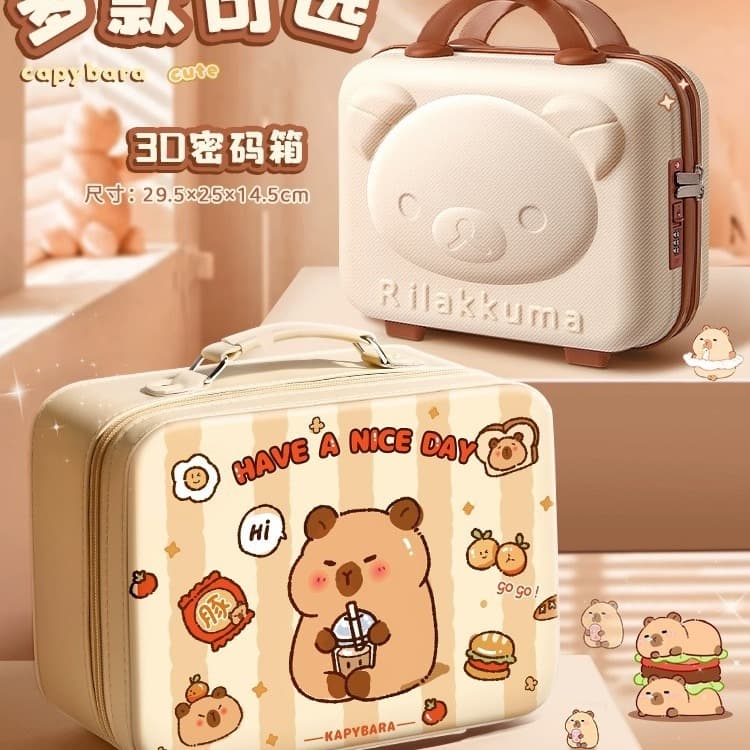 Capybara Storage Box Cute Capybara Handheld Cosmetic Case Travel Portable Organizer Wholesale
