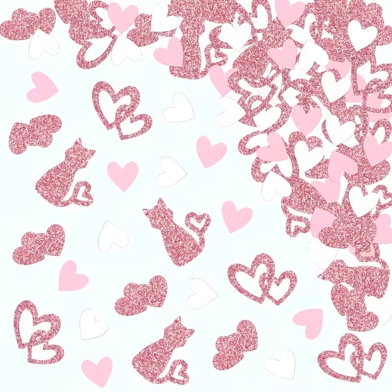 Cross-border cute cat heart shape party confetti Valentine's Day party wedding proposal decoration confetti
