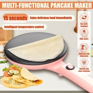 Amazon 110V US Standard Thin Pancake Machine Spring Roll Maker Crepe Pan for Home Use Electric Griddle for Roast Duck Pancakes