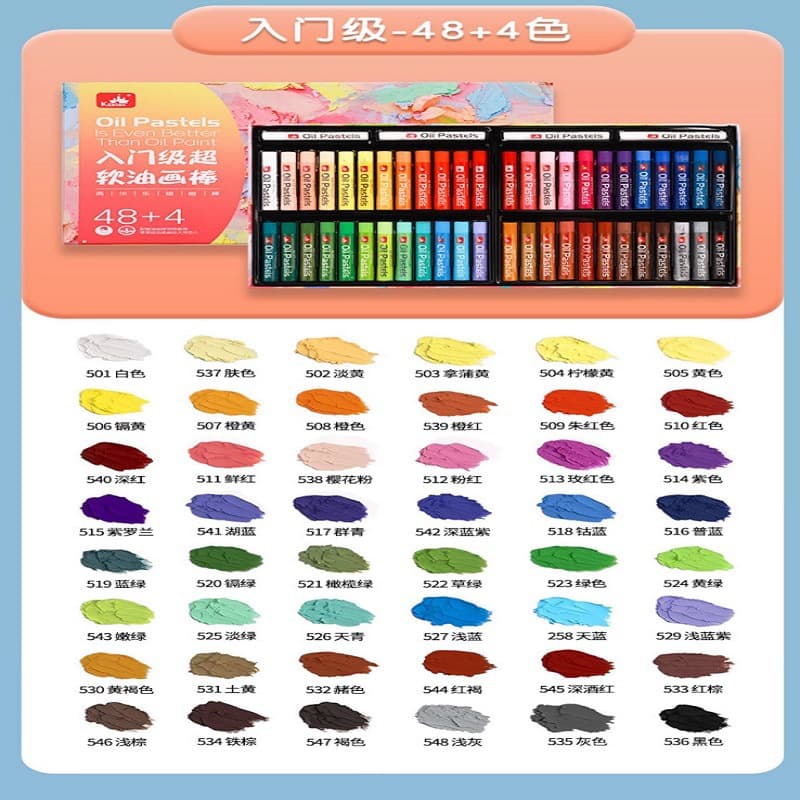 Gaoerle Ultra-Soft Oil Pastel Tool Set with Pad, Drawing Paper, and Spatula, Kids DIY Soft Heavy-Color Painting Crayons