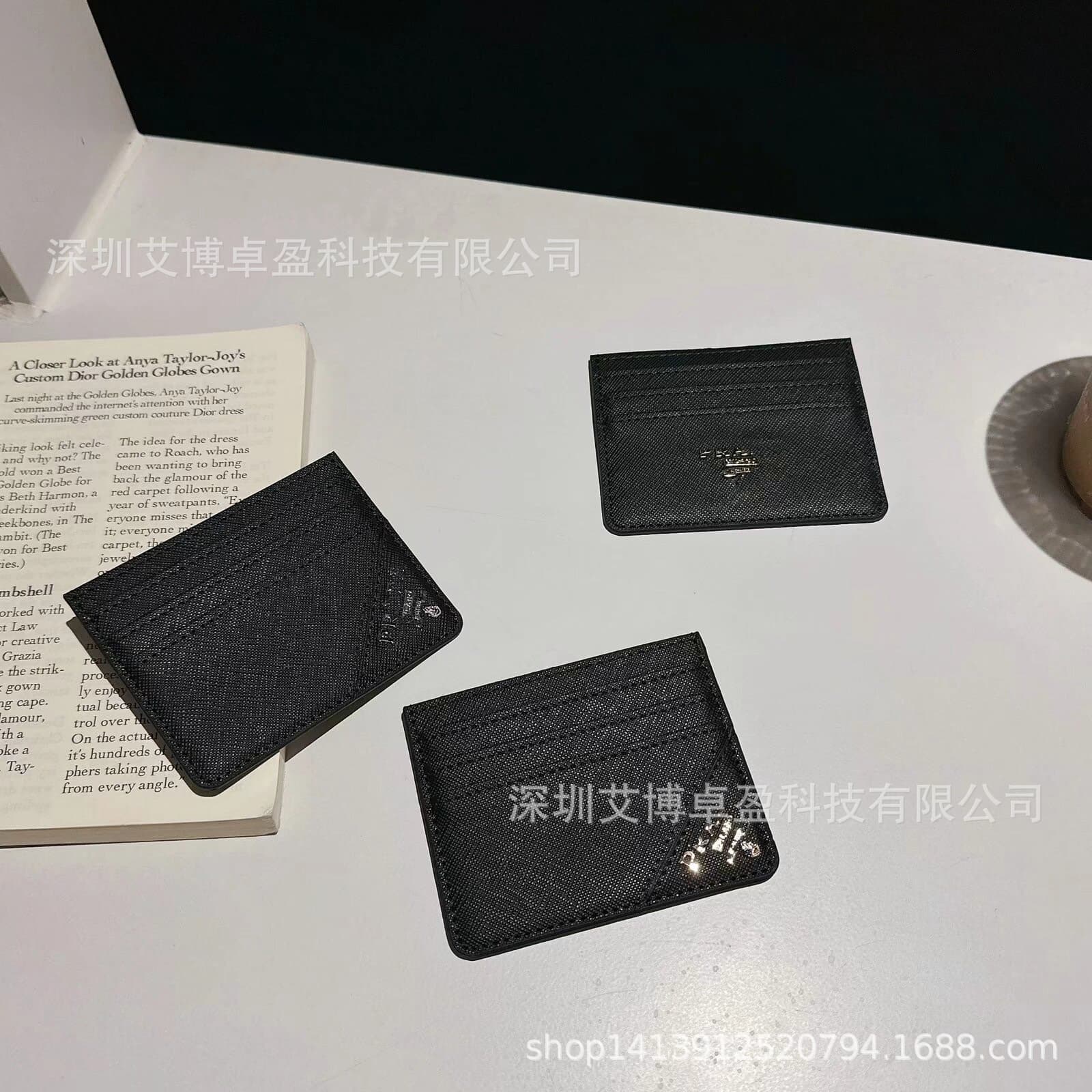 Dazhao Brand Card Holder Wallet Polyurethane Unisex Plain Color Credit Card Sleeve Coin Purse Letter Pattern Popular Model
