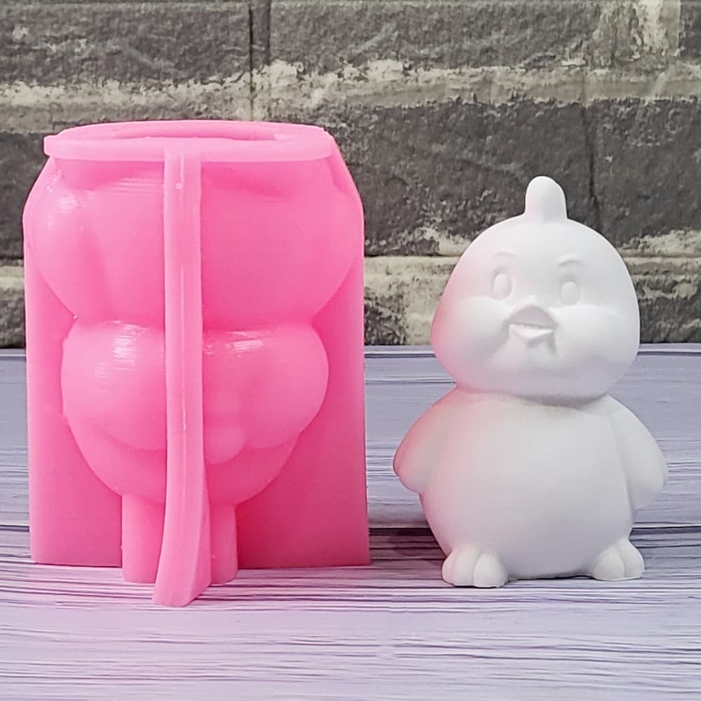 Chick Mold Ornament Candle Plaster DIY Plaster Ornament Candle Holder Silicone Mold W0810