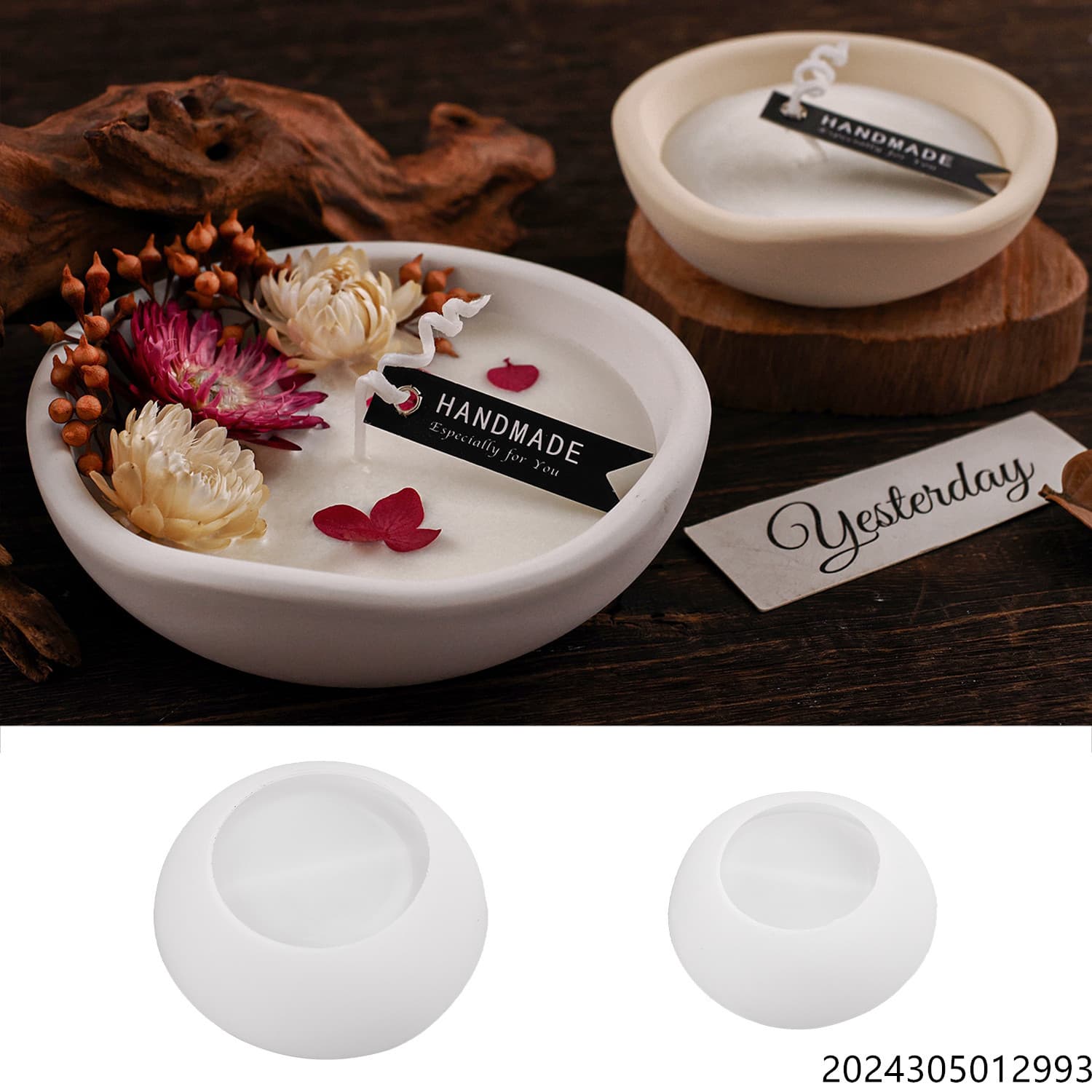 diy glue cement irregular mini bowl silicone mold plaster candle cup ornament mirror silicone mold
