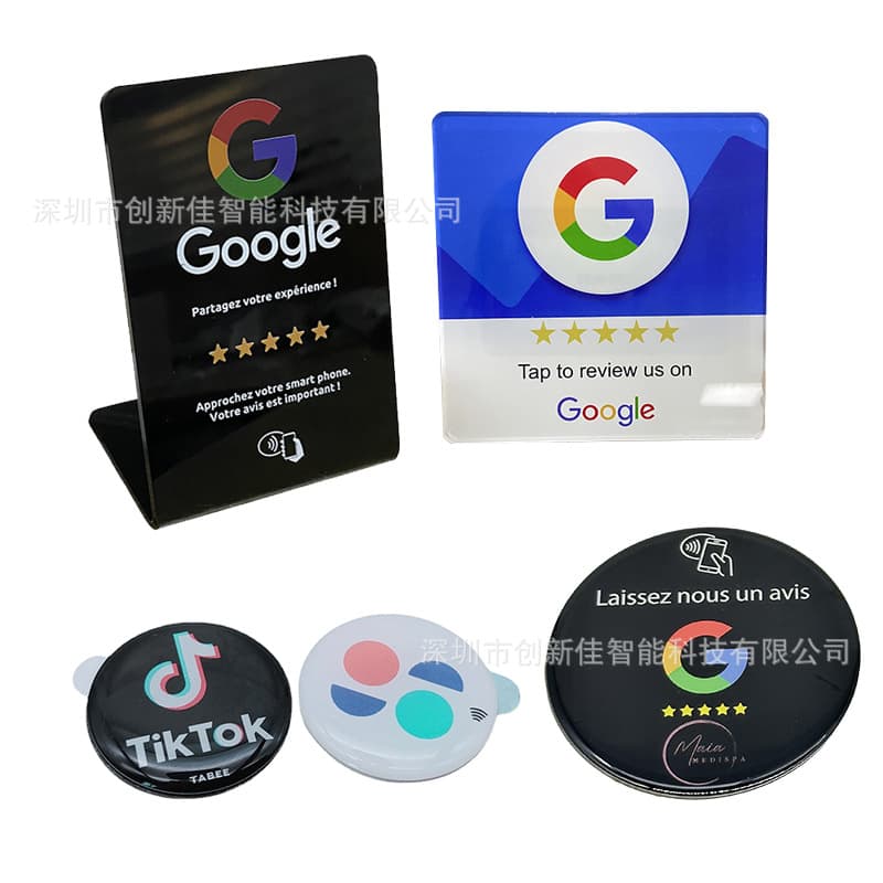 Custom Printing Acrylic NFC Table Display Stand NTAG213