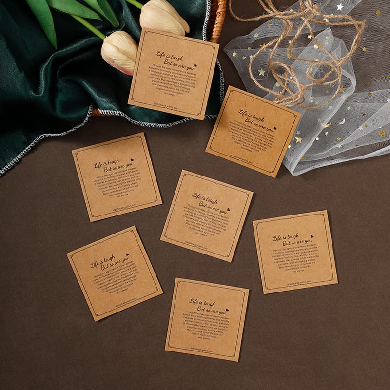 Cardstock Cross-border Kraft Paper Greeting English Cardstock Bracelet Display Tray Necklace Jewelry Packaging Cardstock Wholesale Large Quantity