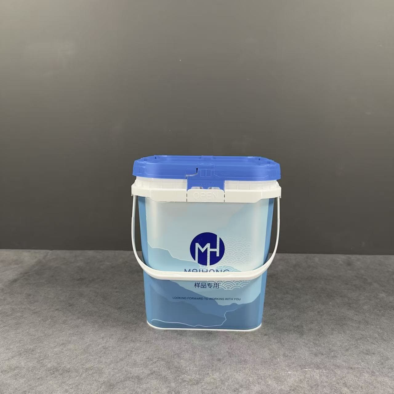 10L Square Bucket, Standard Film Bucket, Epoxy Color Sand Bucket, Novel Appearance Easy to Open, Food-Grade Packaging Bucket