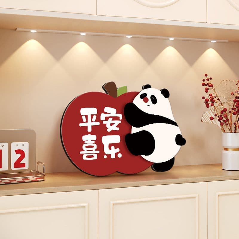 Serene and joyful entranceway living room desktop ornaments, high-end niche sideboard TV console top decorative paintings.