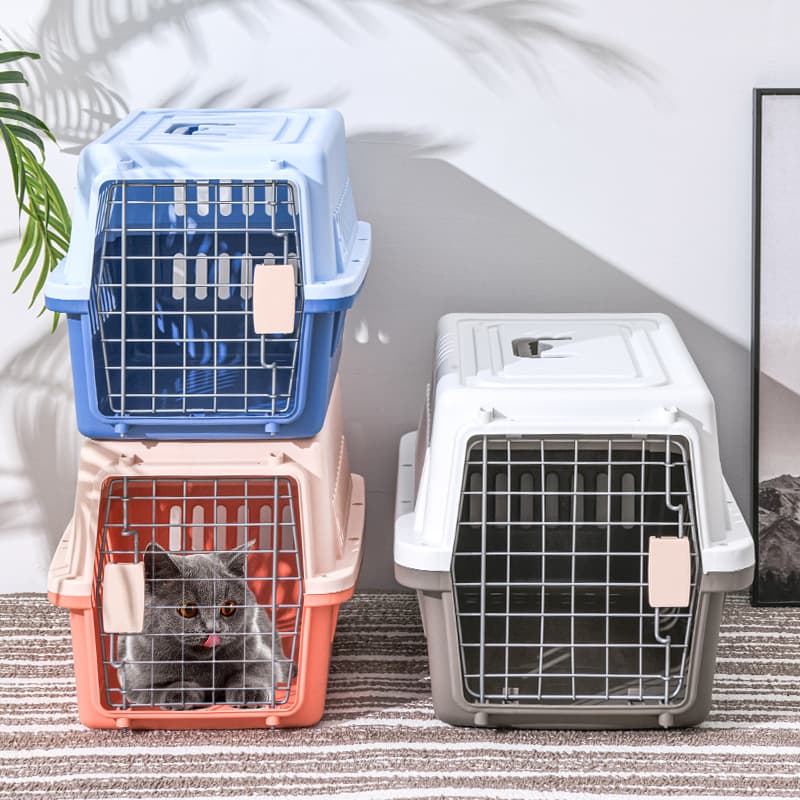 Cat Carrier Crate Fence Style Car Dog Cage Portable Medium Cat Bag Pet Supplies Wholesale Pet Carrier