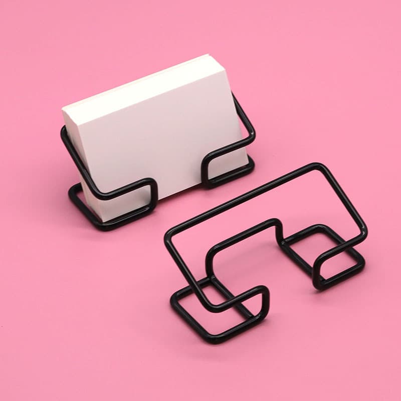 Factory ready stock wholesale wrought iron business card stand, creative metal display storage card holder