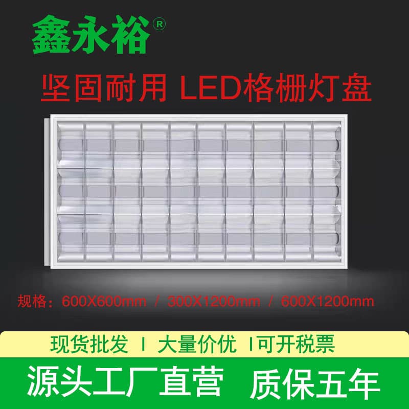 T5/T8 Grille Light Panel 300*1200, LED Flat Panel Light 600x600, Recessed Engineering Office Integrated Ceiling