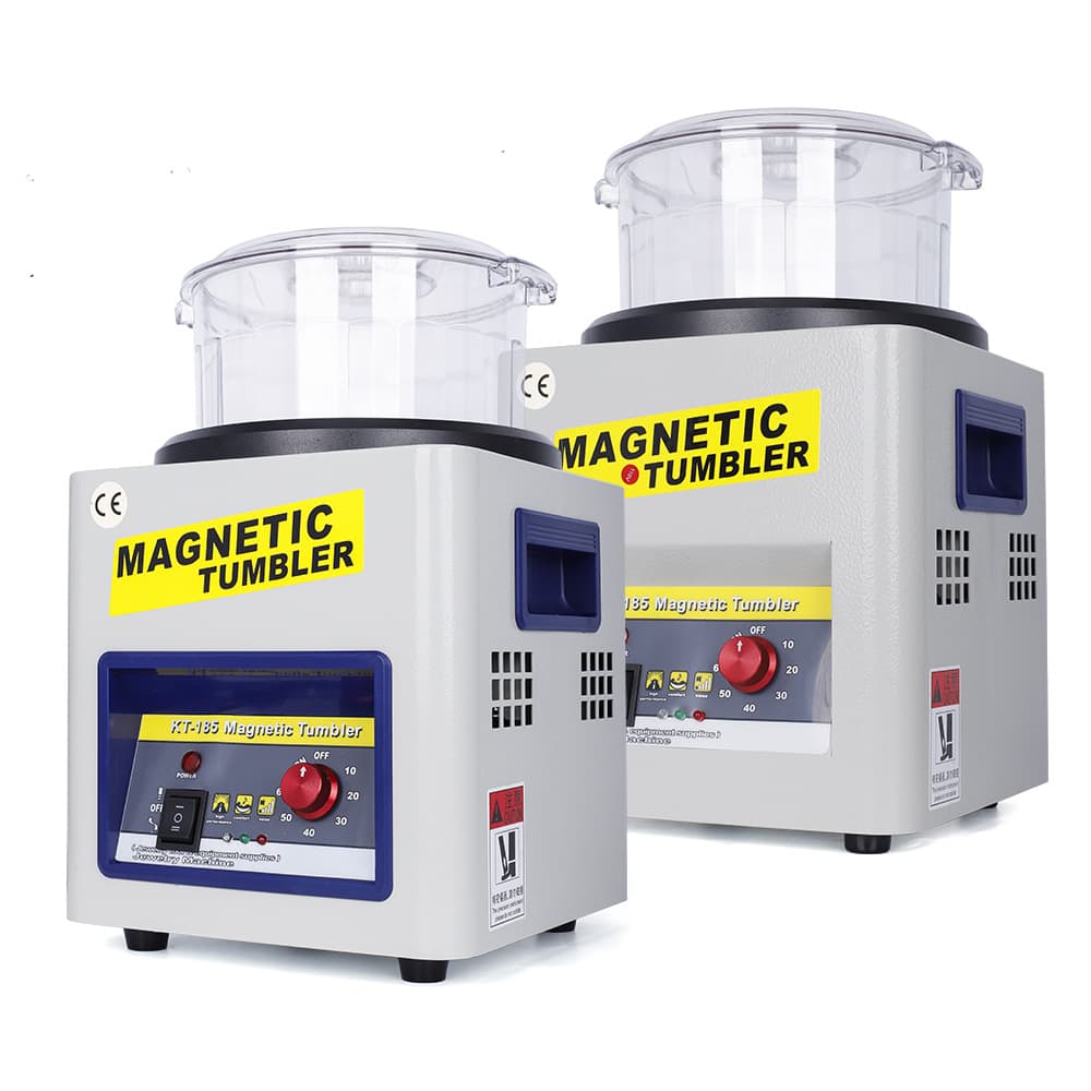 KT185 Magnetic Polisher, Jewelry Workpiece Polishing Machine, Fast Deburring, Chamfering, Polishing & Cleaning System