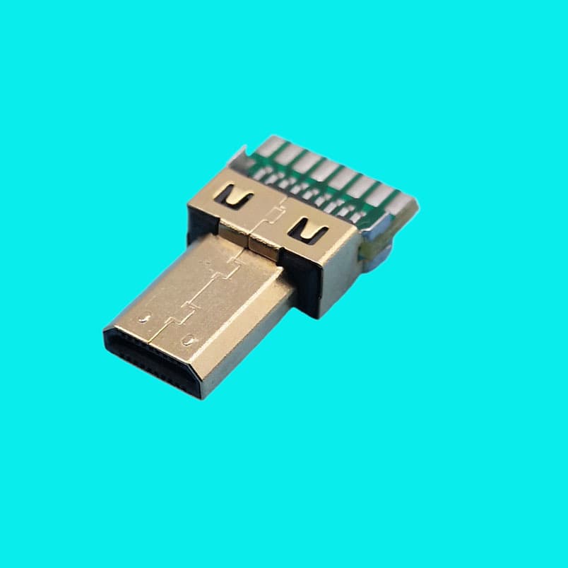 Original Factory Supply HDMI D Type Male Connector with Board 18+1 with Ground Wire HDMI D Male High-Definition Data Cable Connector