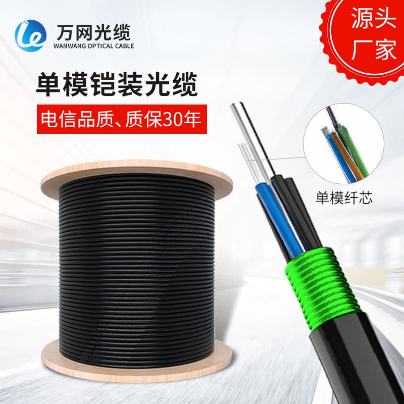 Supply outdoor armored optical fiber cable GYTS 4/8/12/24/48 core GYTS single-mode rodent-proof optical fiber cable