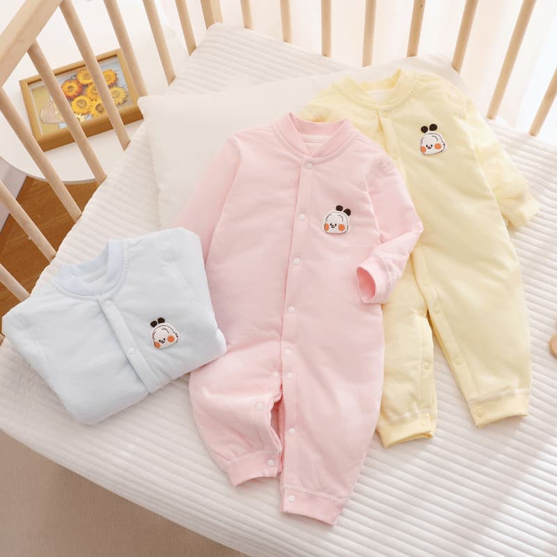 Autumn/Winter Baby Cotton Romper, Thin Cotton Padded Suit for Newborns 0-12 Months, Baby Cotton Padded Crawling Suit, Outerwear Cotton Padded Suit